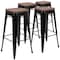 Flash Furniture 30" High Metal Indoor Bar Stool, Black, PK4 4-ET-31320W-30-BK-R-GG - alternate 5